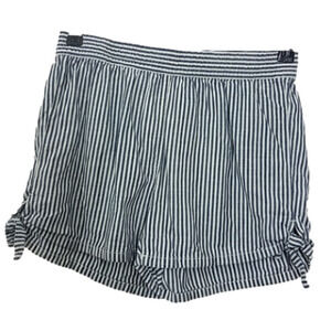 𝅺madewell XXS shorts blue white stripe knot detail